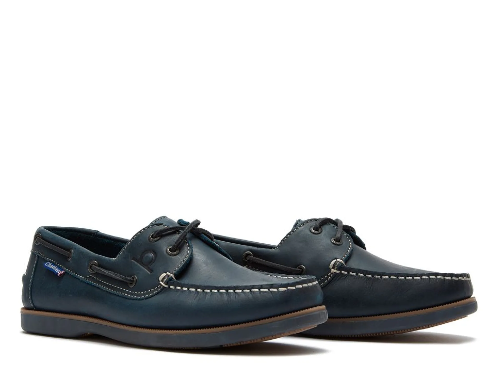 Chatham Men's Whitstable Leather Lace-Up Boat Shoes Csw/Ny